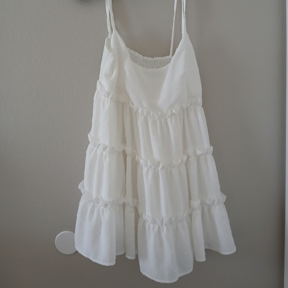 White Tiered Sundress